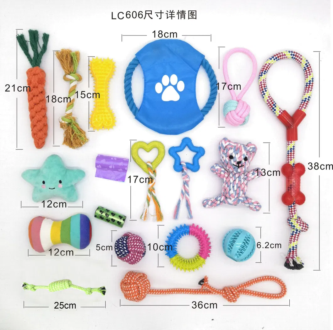 Pet Teething Cleaning Cotton Rope Ball Dog Toys Pet Supplies