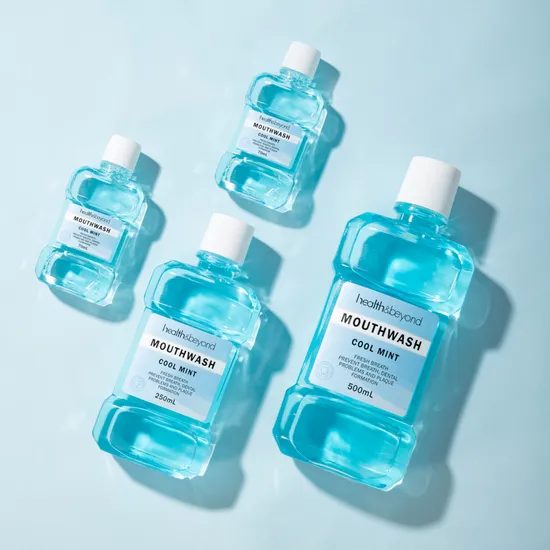 Enjuague bucal de dos capas de 250 ml, 500 ml (agitar 2 estelas)